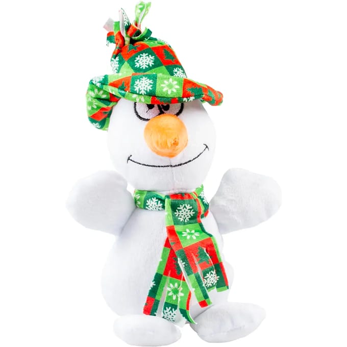 Duvoplus - Hond - Xmas Pluche Sneeuwman Max 26x18x12cm Wit - 162126