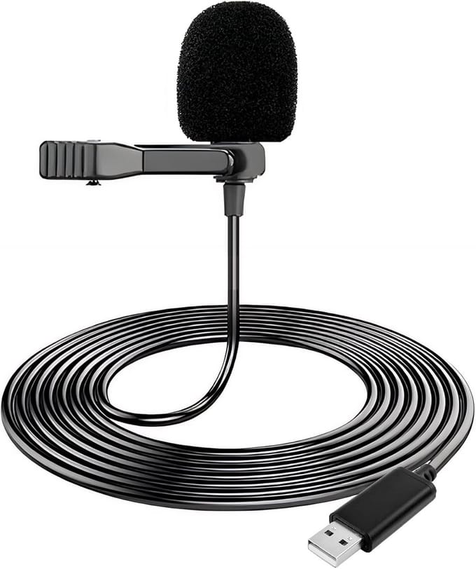 Solidchoice - Omnidirectionele Lavalier USB Microfoon met 2m Kabel