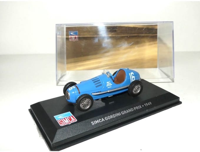 Modelauto Simca Gordini Grand Prix 1949 #16 blue - Schaal 1:43