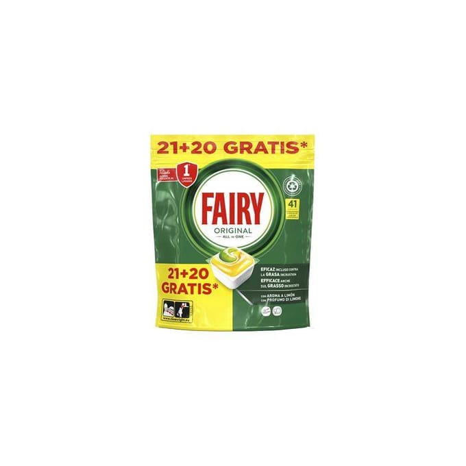 Fairy Originele Vaatwasmiddel Citroen 41 Eenheden 21 + 20