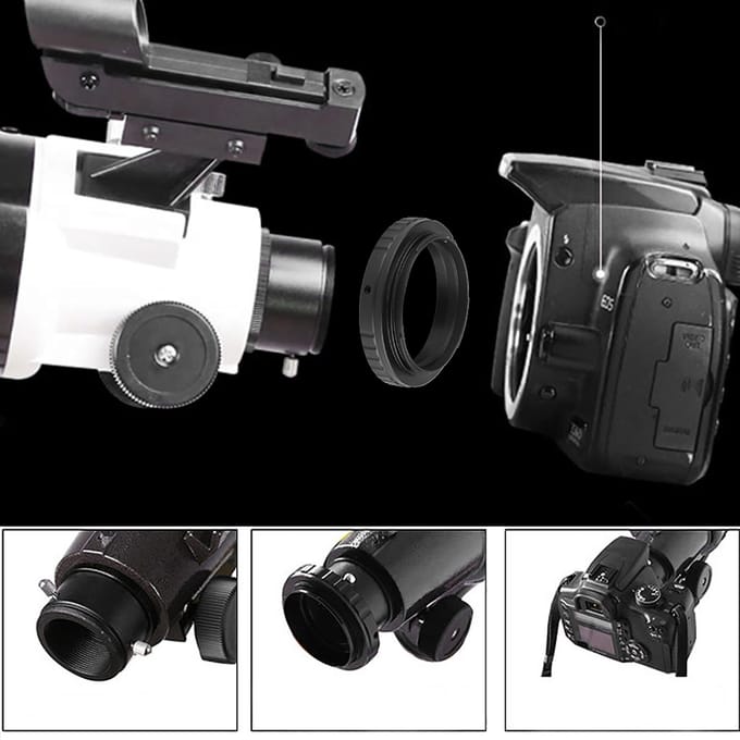 M48*0.75 Mount Adapter Ring Telescoop Oculair Lens voor Canon EOS Camera (voor Canon EOS) black