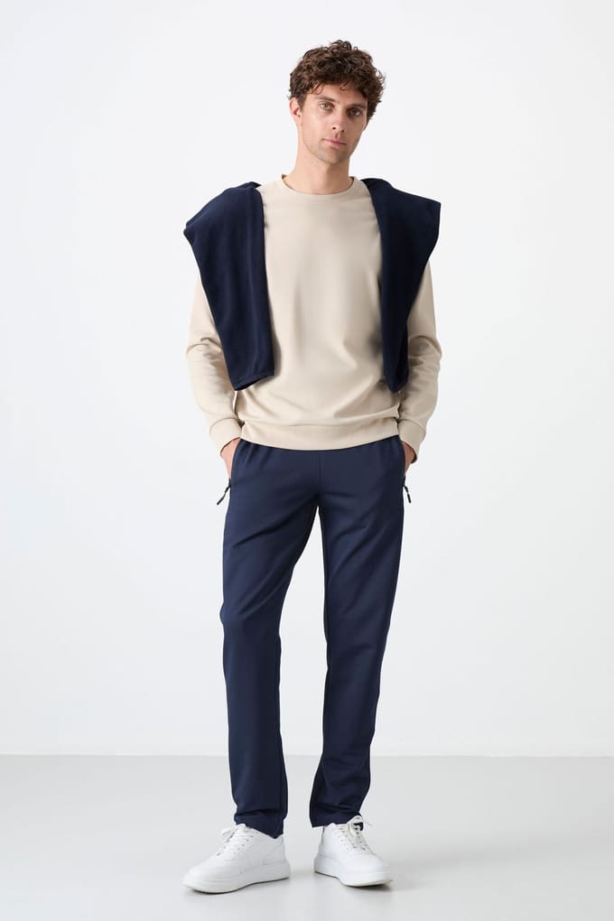 Heren Regular Fit Rechtvallende Sweatpants