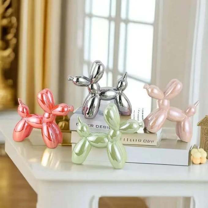 Creatieve Ballonhond Abstract Keramisch Ornament Sculptuur Figurine Beeldje Huis Kantoor Decoratie Cadeau 10.5*10.5cm