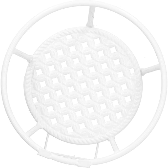 Paniers Suspendus en Fer Support de Pot de Fleurs Support pour Balcon Extérieur Jardin Patio Décor Blanc