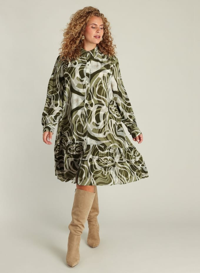 YEST CURVE Gwyneth One pieces - Army Green/Multi-Col - maat 0(46)