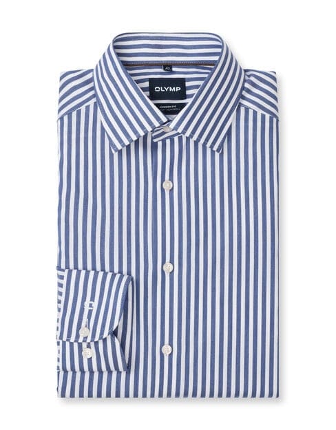 OLYMP Luxor Overhemd, Modern Fit, New Kent, Marineblauw
