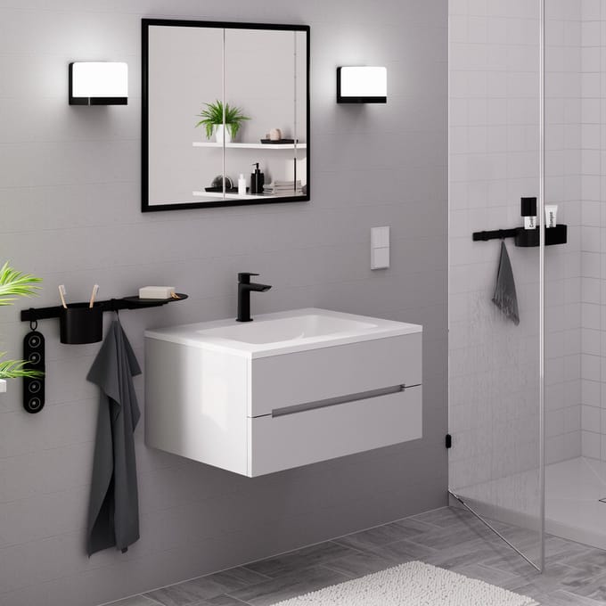 Hansgrohe Logis wastafelkraan - inbouw - voorsprong 20.6cm - eengreeps - mat zwart