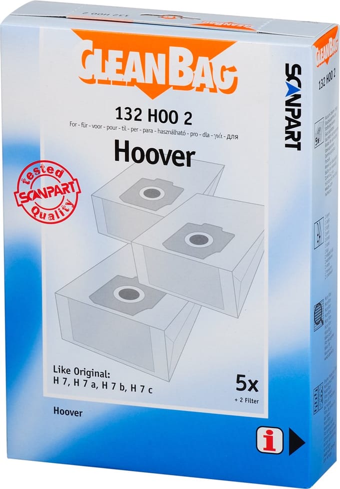 Hoover H7+ Stofzuigerzakken origineel 5 stuks