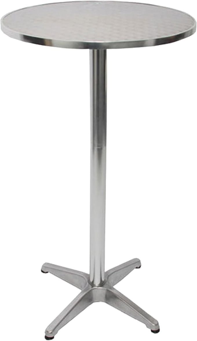 In hoogte verstelbare aluminium bistrotafel 60cm - inklapbaar en weerbestendig