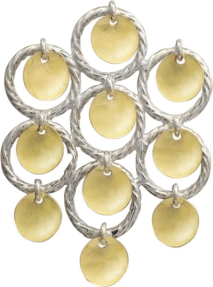 AuBor ®. Broche. Zilver. Risku 33mm.