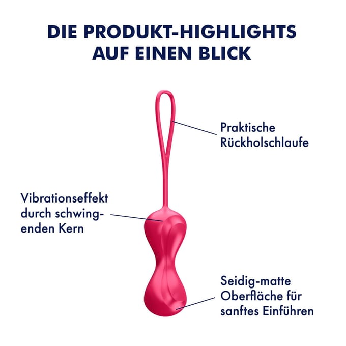 Siliconen kogel met vibro-kern, 3,4 cm