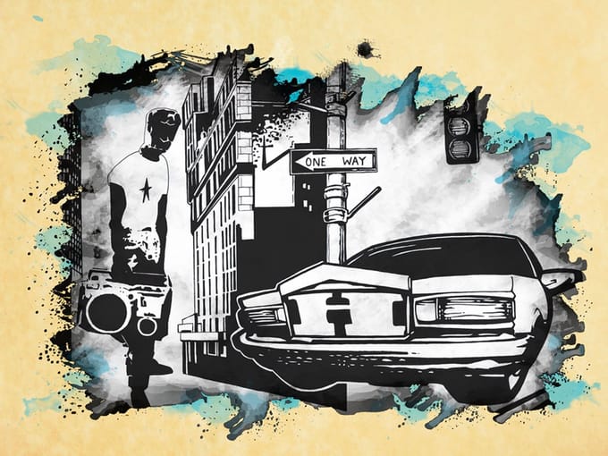 Fotobehang - Urban atmosphere.