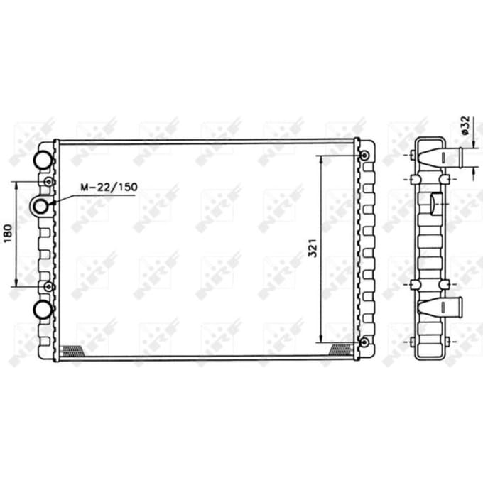 Radiator, motorkoeling NRF 509520