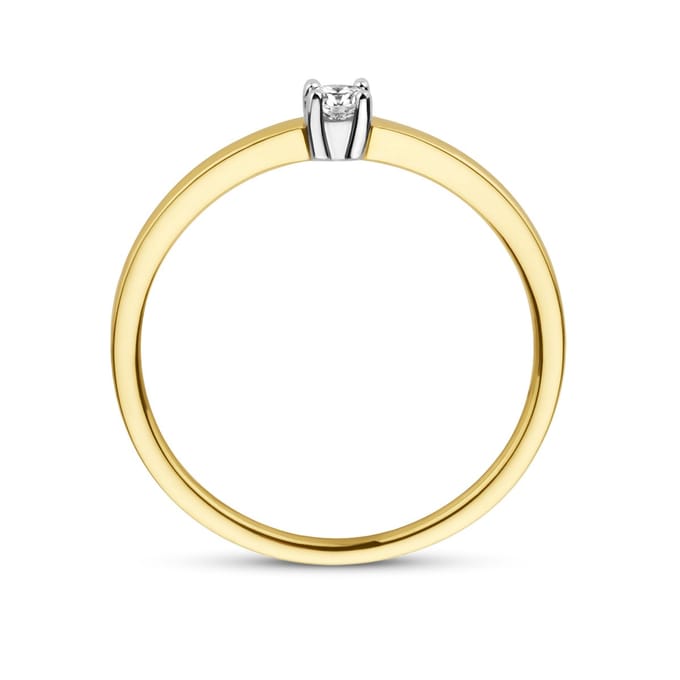 Aanzoeksring Diamant 0.10ct H Si