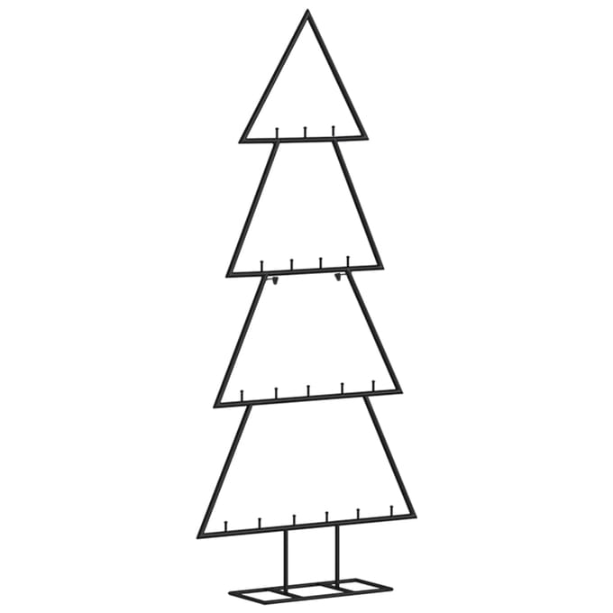 vidaXL - Kerstdecoratie - kerstboom - 90 - cm - metaal - zwart