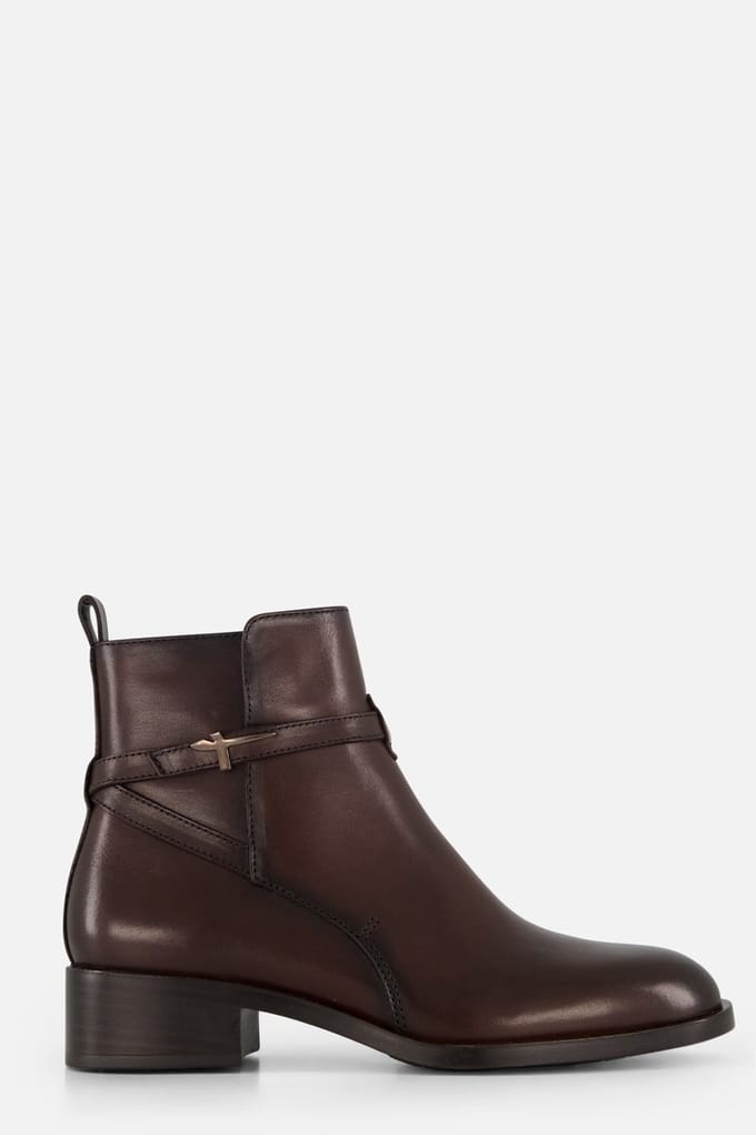 Tamaris Tamaris Enkellaarsjes bruin Leer