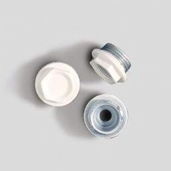 Radiatorkappen Set 10 Stuks Wit RAL 9010 - 1" Linkse Schroefdraad - Verwarmingskappen