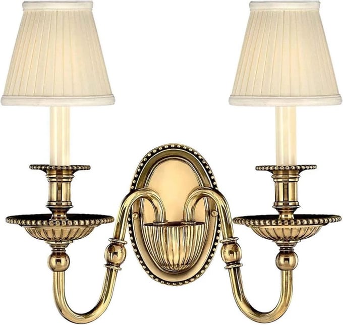 Hinkley LED Wandlamp Cambridge | 2X E14 Max 40W | Burnished Brass