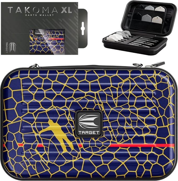 Professionele Dart Pijlen Hardcase XL met Ruimte voor Accessoires Blauw
