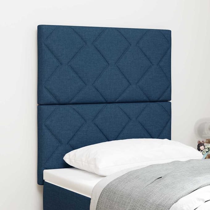 vidaXL - Hoofdbord - Blauw - 80 - cm - Stof