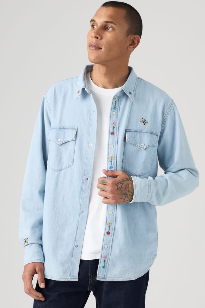 Levi's Relaxed Fit Western Shirt Größe: M | Casual hemden Outlet | Herren