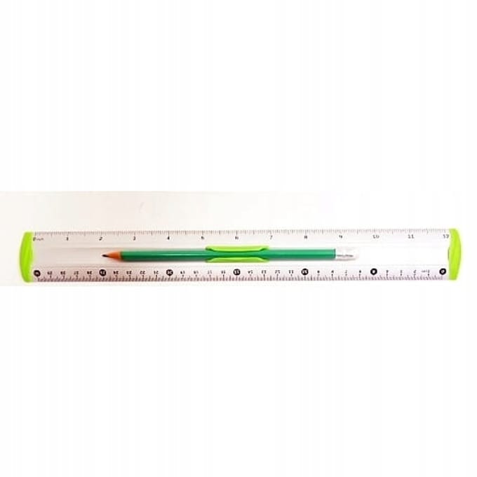 Aluminium Liniaal 30cm met Potlood - Penword
