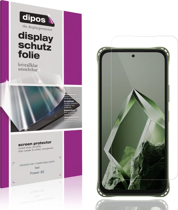 dipos – 4x Beschermfolie geschikt voor Itel Power 80 | Krasbestendige & heldere Screenprotector Ultra-Thin