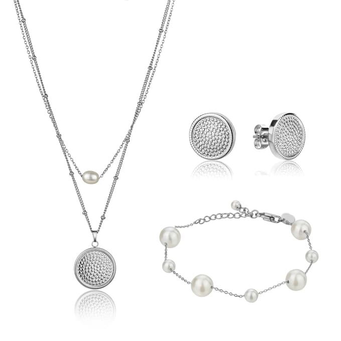 Ketting, armband en oorbellen set Isabella Ford Hilda Pearl