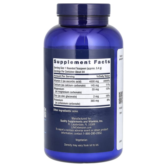 Vitamine C Poeder Buffered  - 454 grams (16 oz) - Life Extension