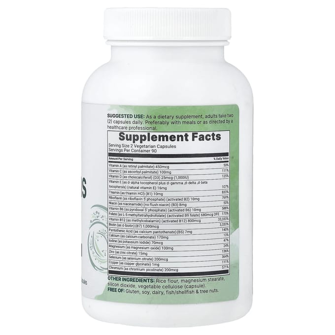 Micro Ingrediënten, Multivitamine, Hoge Biobeschikbaarheid, 180 Plantaardige Capsules