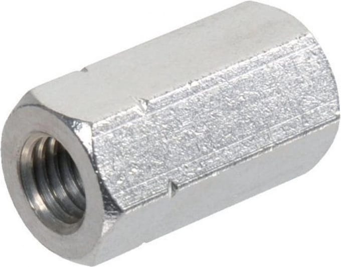 Verbindingsmoer Din6334 M4X12Mm Elvz - 200 stuks