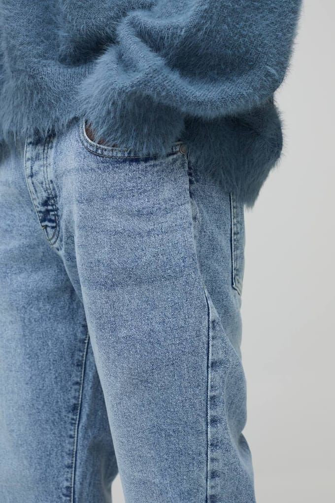 Rechte, stijf gewassen jeans | Light Blue | Size 32R