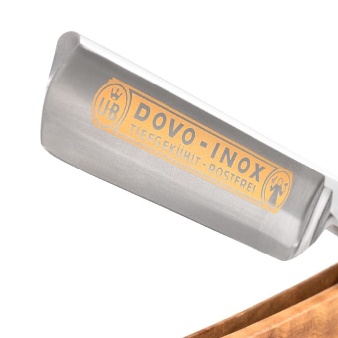 DOVO Solingen INOX OLIJFHOUT – Scheermes 1