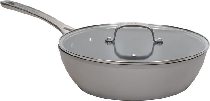 Grote Koekenpan 28 cm met Deksel - Antiaanbak - Geschikt voor Alle Warmtebronnen