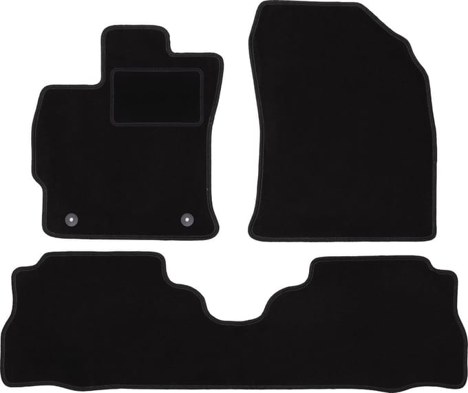 Zwarte veloursmatten voor: Toyota Prius III Plus hatchback (2011-2015)