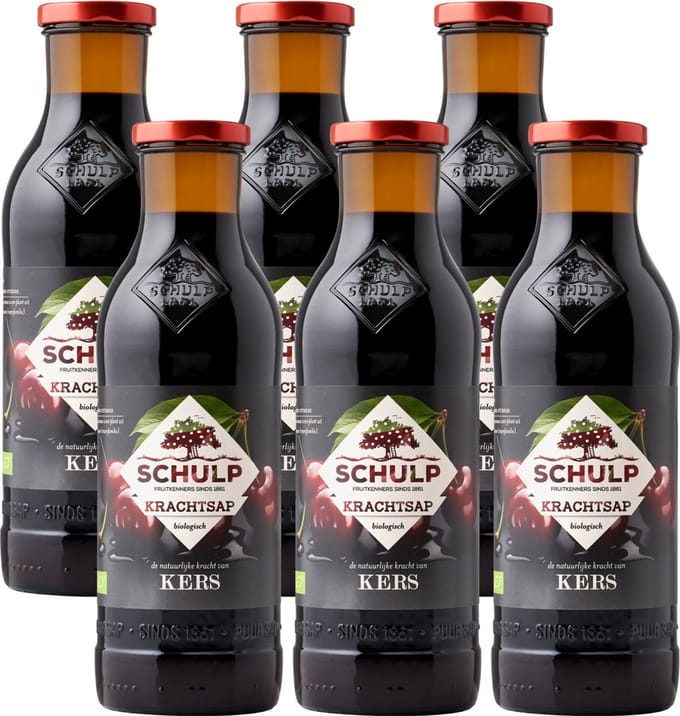 Schulp Kersensap Puur Krachtsap Biologisch 6 x 0,75 liter