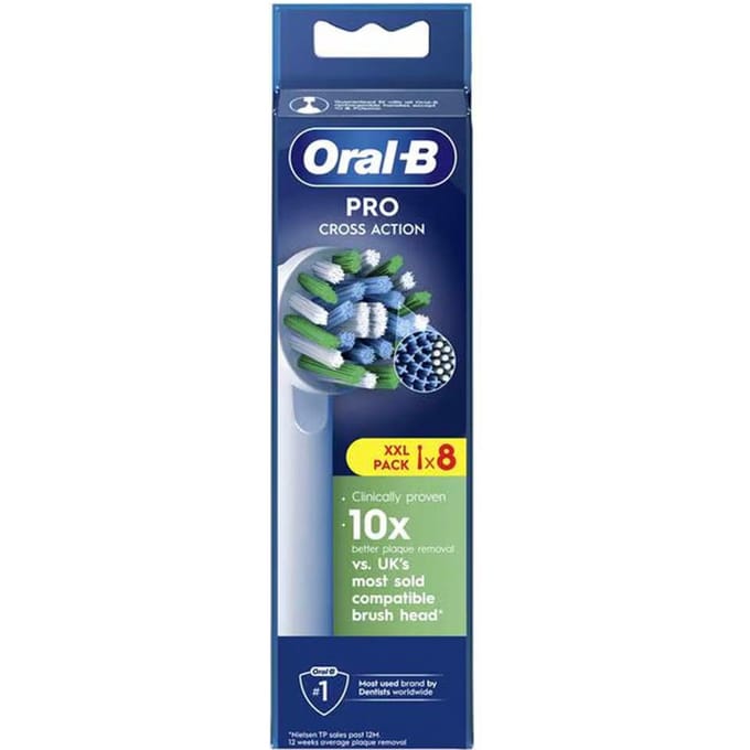 Oral-B Cross Action Pro - Opzetborstels - Met CleanMaximiser Technologie - 8 Stuks