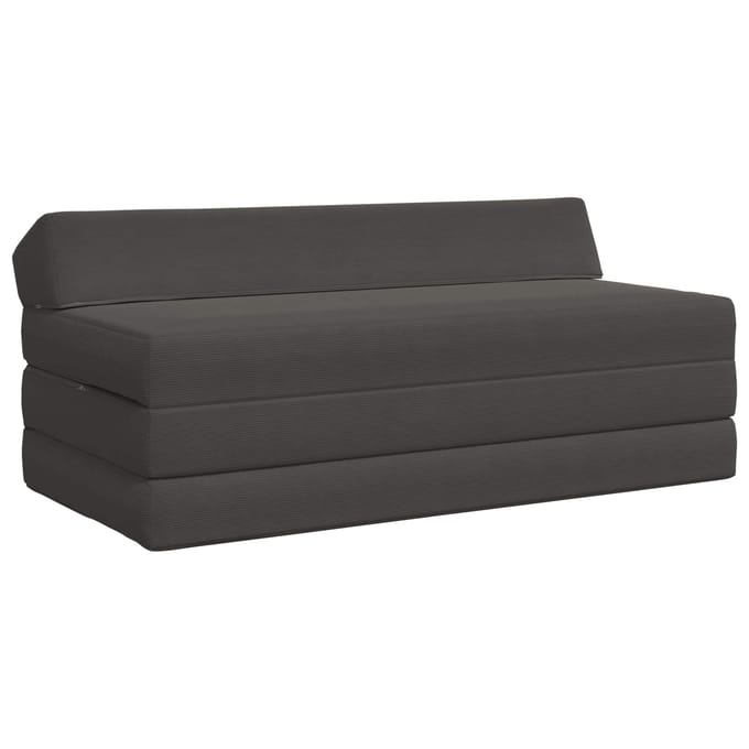 vidaXL - Vouwbare - Sofa - Bed - 2-zits - Donkergrijs - 120 - x - 60 - x - 49 - cm - Stof