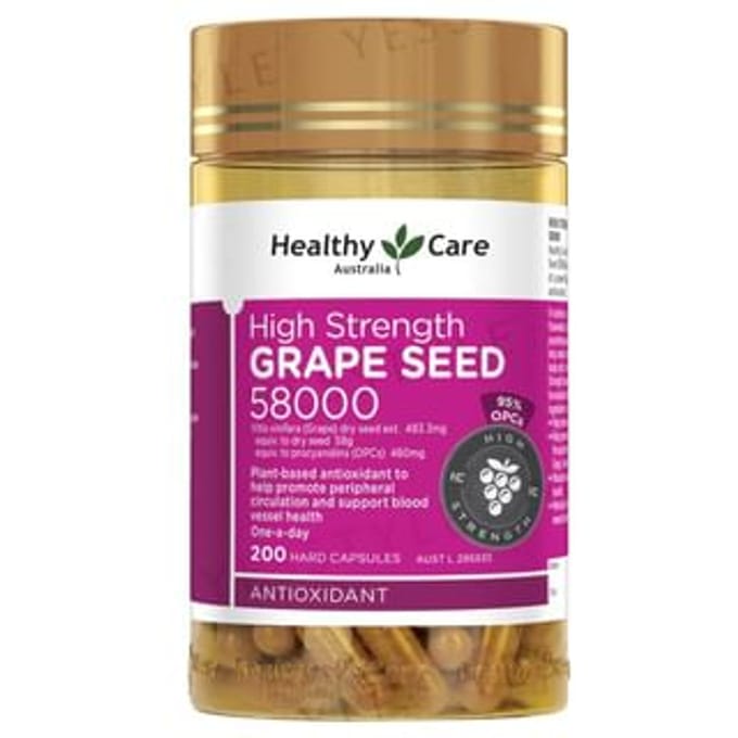 High Strength Grape Seed 58000 200 capsules