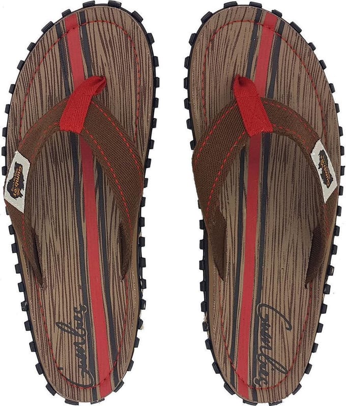 Gumbies Teenslippers | Unisex | Wood | Rood/ Bruin  | Maat 46