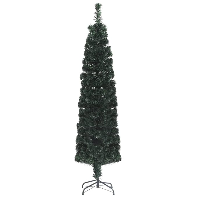 vidaXL - Kunstkerstboom - met - standaard - smal - 150 - cm - glasvezel