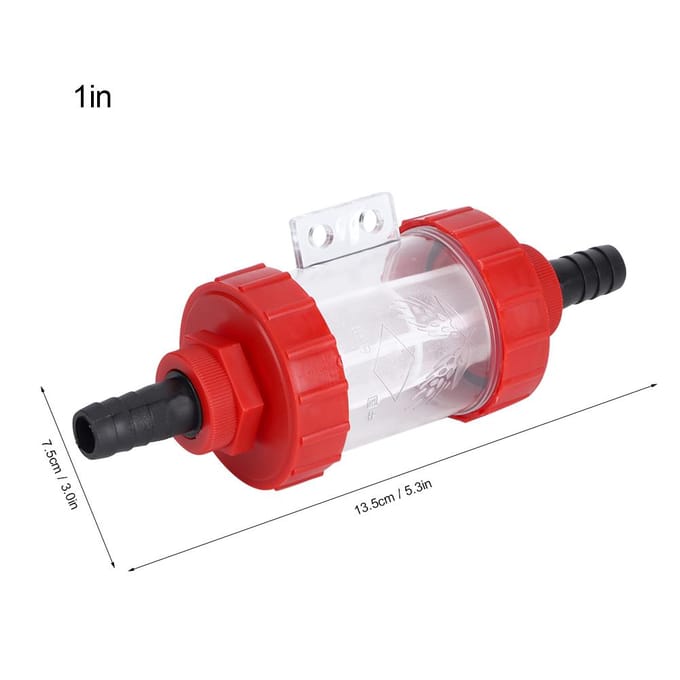 Landbouw in Lijn Gaasfilter Hoge Doorstroom Waterpomp Transparant Filter (1in)