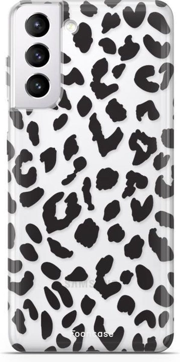 Fooncase Hoesje Geschikt voor Samsung Galaxy S21 Plus - Shockproof Case - Back Cover / Soft Case - Luipaard / Leopard print