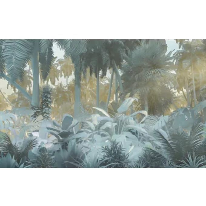 Fotobehang Misty Jungle - Meerkleurig - 2,50m X 400cm