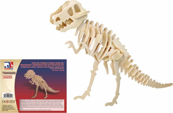 T-rex dinosaurus - bouwpakket - hout - 38 x 28 cm - 3D Puzzel