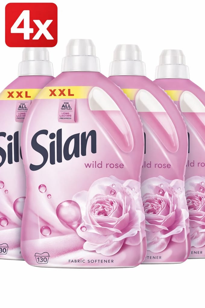 (4x) Silan Wasverzachter - Wild Rose - 2860ml - 130 Wasbeurten - Grootverpakking