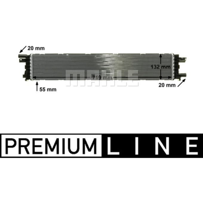 Lage-temperatuurRadiator, laadluchtRadiator MAHLE CIR 12 000P