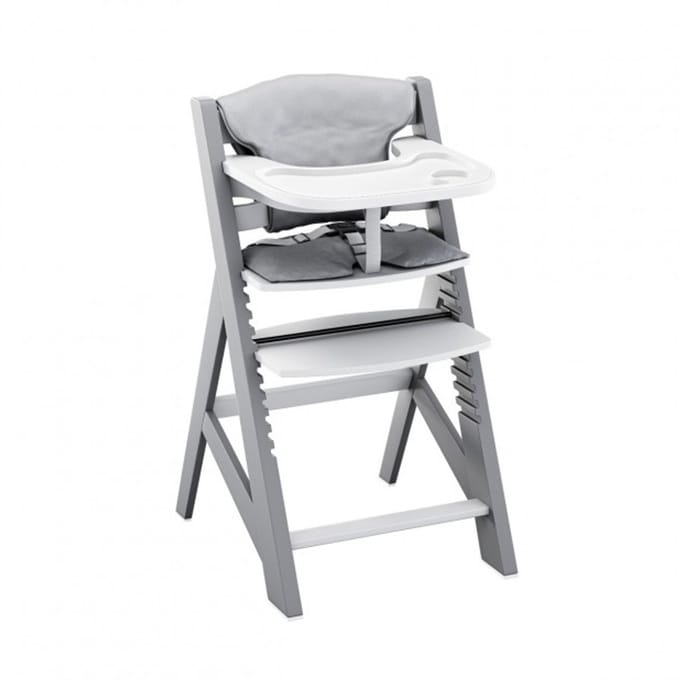 Tulano - Morsel 40 - kinderstoel - meegroeistoel - hout- grijs/wit - 4 in 1