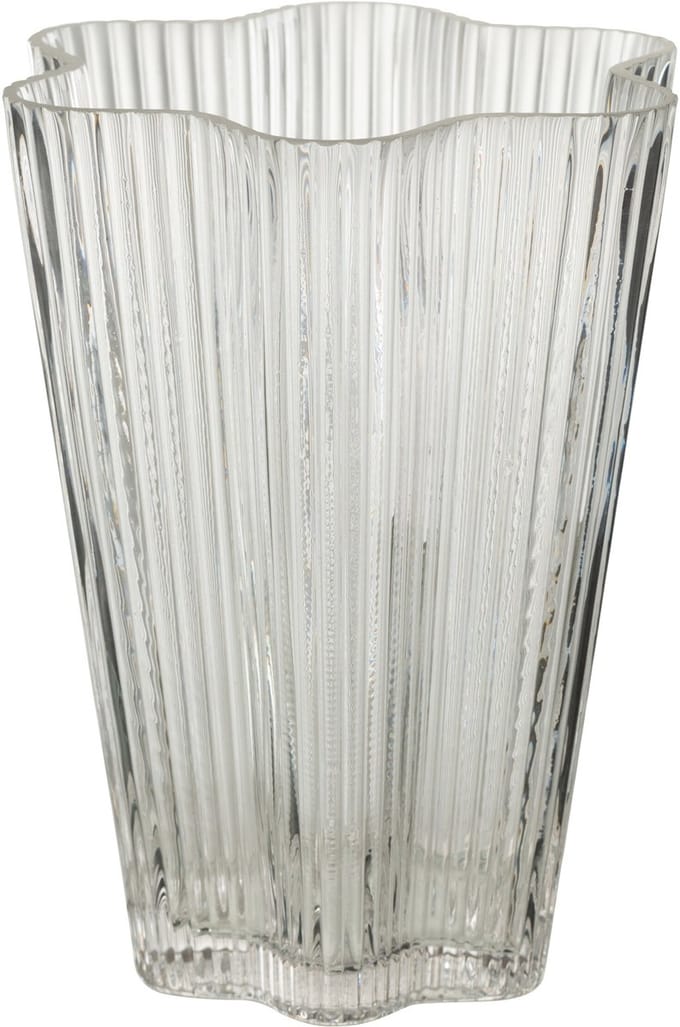 J-Line vaas Clara - glas - transparant - small - Ø 15 cm