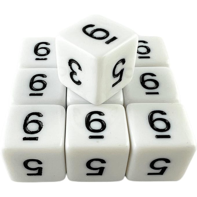 D6 Polyhedrale Dobbelstenen 16mm TRPG DND Digitale Dobbelstenen Spel Kit 6 Zijden 10 Stuks voor Bordspel